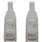 6FT CAT6A ENET CABLE SNAGLESS MOLDED UTP 10G POE M/M WHITE