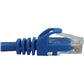 25FT CAT6A ENET CABLE SNAGLESS MOLDED UTP 10G POE M/M BLUE