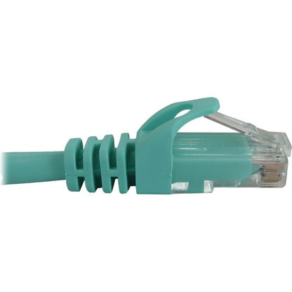 50FT CAT6A ENET CABLE SNAGLESS MOLDED UTP 10G POE M/M AQUA