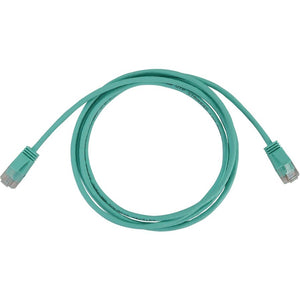 10FT CAT6A AQUA M/M SNAGLESS MOLDED SLIM 10G POE ENET CABLE