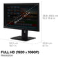 22IN 1920X1080 1080P ERGONOMIC BUSINESS MONITOR HDMI DP VGA