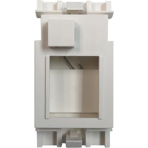 1PORT UK-STYLE INSERT UNLOADED SHUTTERED MODULE 25 X 50 MM WHITE