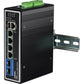 6-PORT INDUSTRIAL GIGABIT SW MANAGED POE+ DIN-RAIL SWITCH