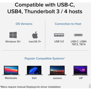 PLUGABLE USB-C DUAL HDMI DOCK 7 PORT USB-C HUB DUAL HDMI DOCK