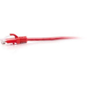 C2G 7FT CAT6A UNSHIELDED UTP SLIM ETHERNET PATCH CABLE - RED