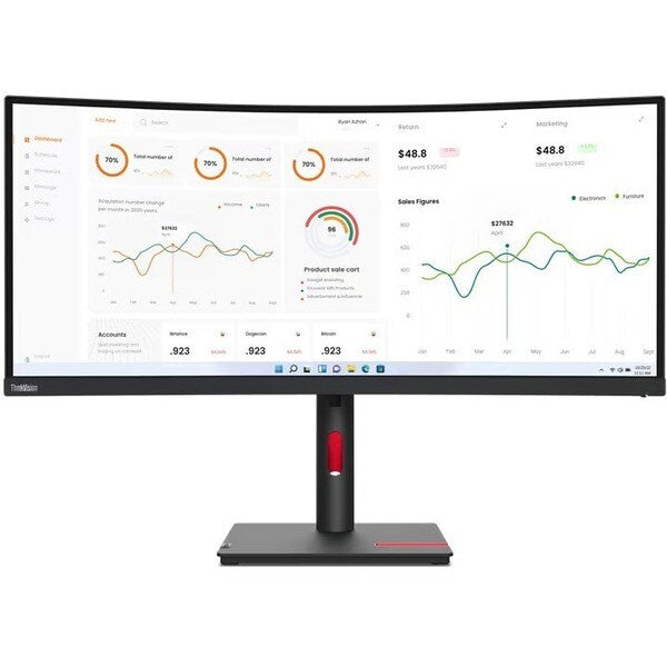 34IN WQHD 3440X1440 THINKVISION 21:9 CURVED 1500 R