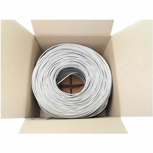 CAT6A BULK ETHERNET CABLE 10G SOLID CORE CMR RATED WHITE 1000FT