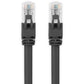 1FT CAT6A CABLE- SNAGLESS-BLACK SHIELDED ETHERNET CABLE