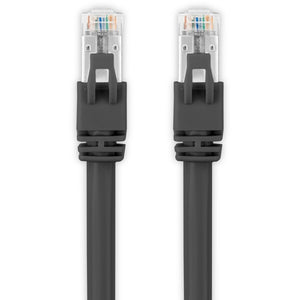 1FT CAT6A CABLE- SNAGLESS-BLACK SHIELDED ETHERNET CABLE