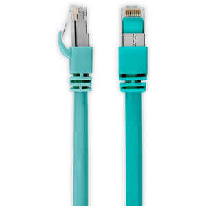 3FT CAT6A CABLE - SNAGLESS-AQUA SHIELDED ETHERNET CABLE