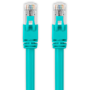 35FT CAT6A CABLE- SNAGLESS-AQUA SHIELDED ETHERNET CABLE