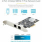 2-PORT 2.5G PCIE NETWORK CARD - DUAL NBASE-T ETHERNET CARD