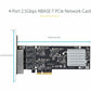 4-PORT 2.5G PCIE NETWORK CARD - QUAD NBASE-T ETHERNET CARD