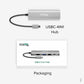 PLUGABLE USB-C 4-IN-1 HUB HDMI USB-C 4-IN-1 HUB 100W PASS-THROUGH