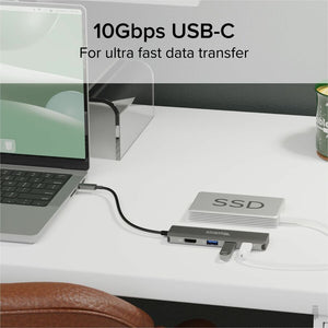 PLUGABLE USB-C 4-IN-1 HUB HDMI USB-C 4-IN-1 HUB 100W PASS-THROUGH