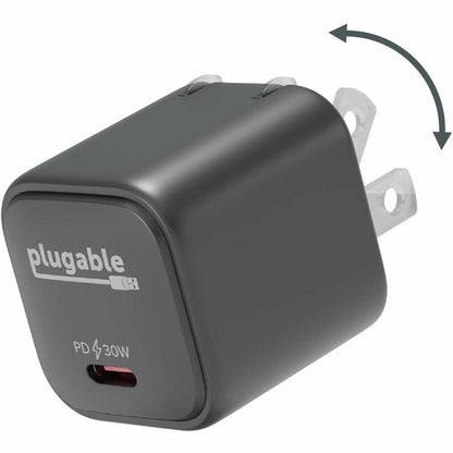 PLUGABLE GAN USBC CHARGER BLOCK GAN USBC CHARGER BLOCK 30W BLACK