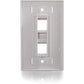 2PORT KEYSTONE WALLPLATE WHT