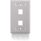 2PORT KEYSTONE WALLPLATE WHT