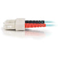 1M FIBER OPTIC MMF SC/SC 10GB 50/125 DUPLEX PVC AQUA CABLE