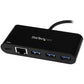 USB C GIGABIT ETHERNET ADAPTER 3-PORT USB HUB WITH POWER DELIVERY