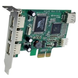 4 PORT USB 2.0 PCIE CARD LOW PROFILE PCI EXPRESS EXPANSION CARD