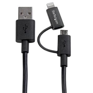 3FT 2 IN 1 CHARGING CABLE APPLE LIGHTNING MICRO-USB CHARGING CORD