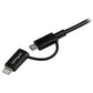 3FT 2 IN 1 CHARGING CABLE APPLE LIGHTNING MICRO-USB CHARGING CORD